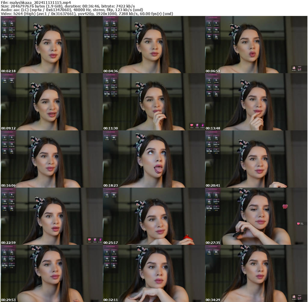 Preview thumb from malyshkaaa on 2024-11-13 @ bongacams