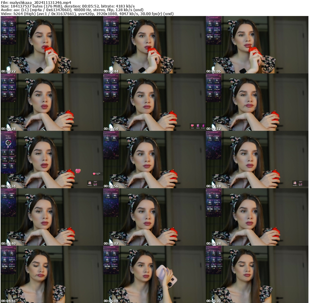 Preview thumb from malyshkaaa on 2024-11-13 @ bongacams