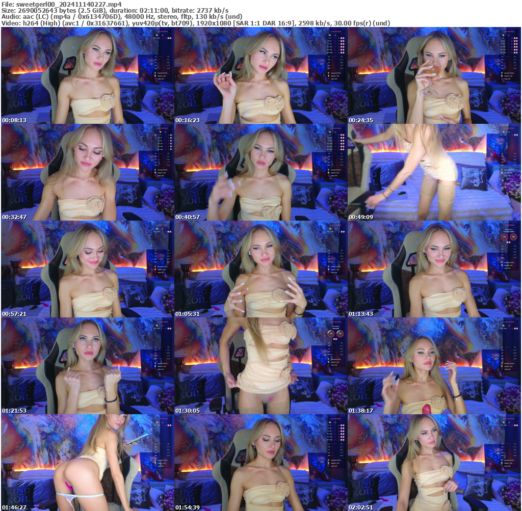 Preview thumb from sweetgerl00 on 2024-11-14 @ bongacams