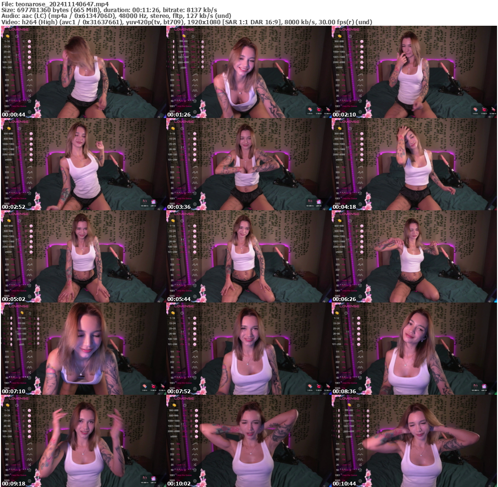 Preview thumb from teonarose on 2024-11-14 @ bongacams