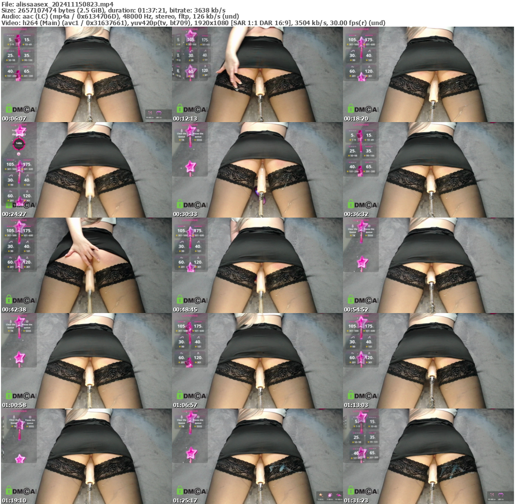 Preview thumb from alissaasex on 2024-11-15 @ bongacams