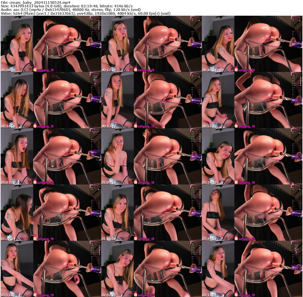 Preview thumb from cream_baby on 2024-11-15 @ bongacams