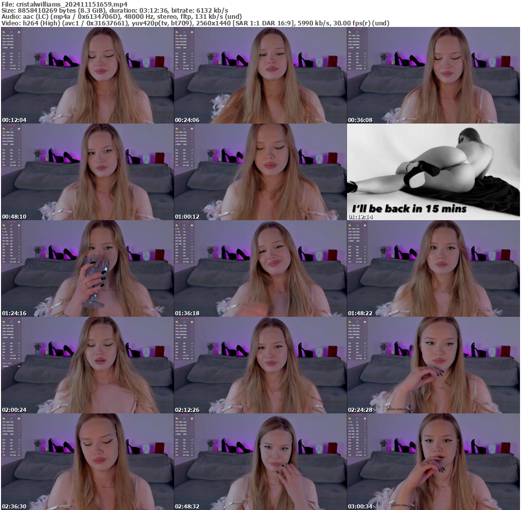 Preview thumb from cristalwilliams on 2024-11-15 @ bongacams