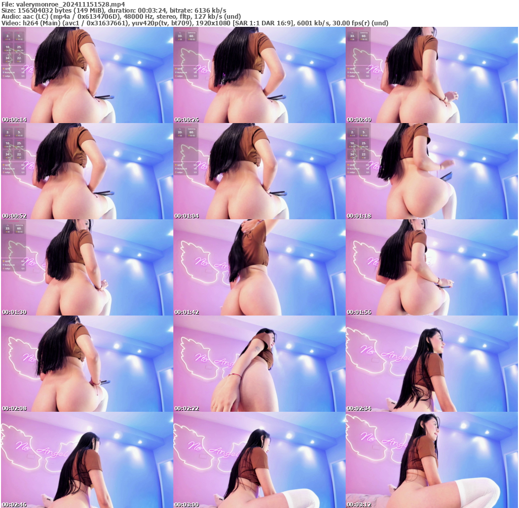 Preview thumb from valerymonroe on 2024-11-15 @ bongacams