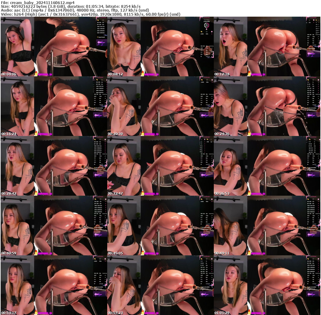 Preview thumb from cream_baby on 2024-11-16 @ bongacams