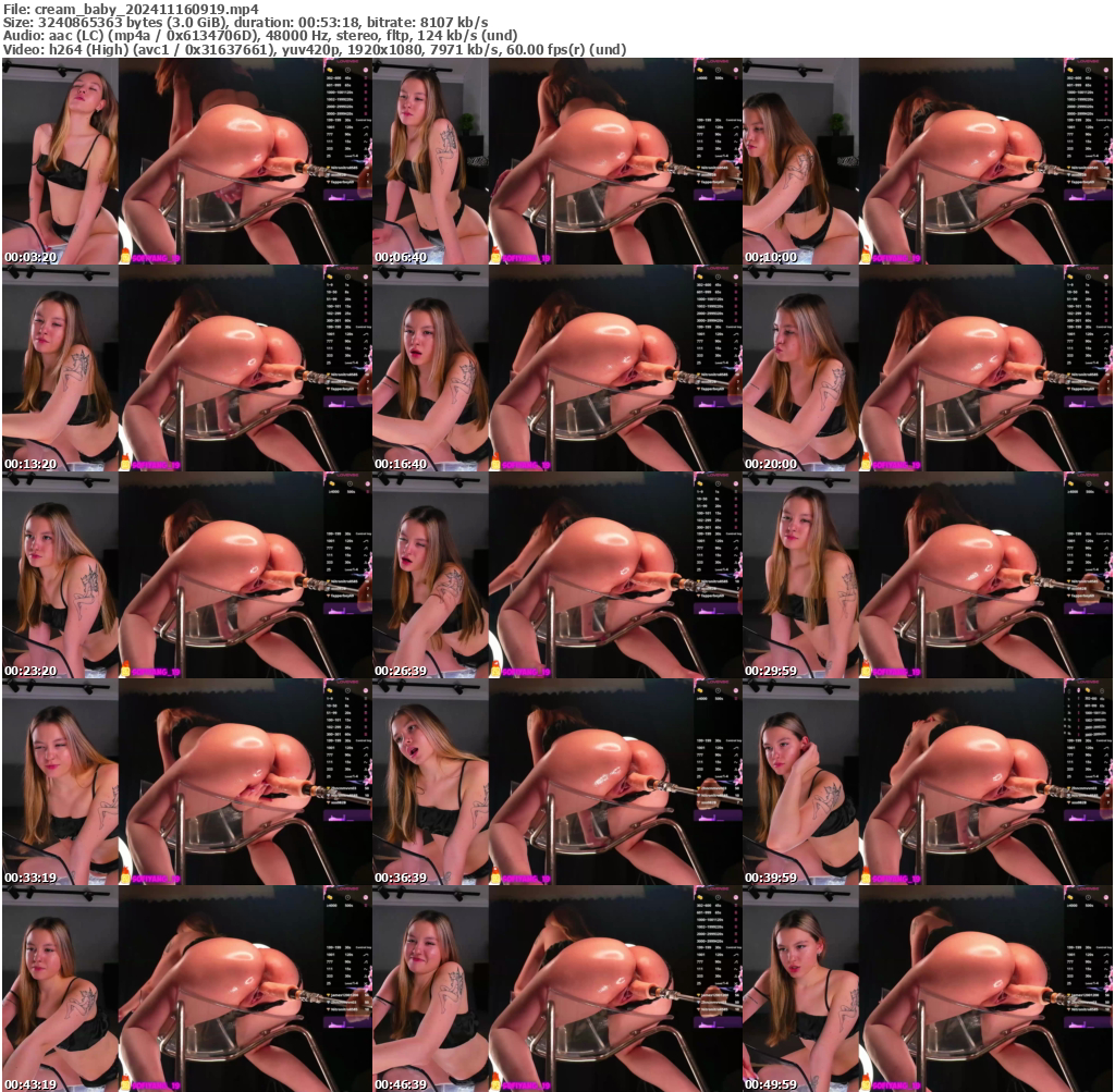 Preview thumb from cream_baby on 2024-11-16 @ bongacams