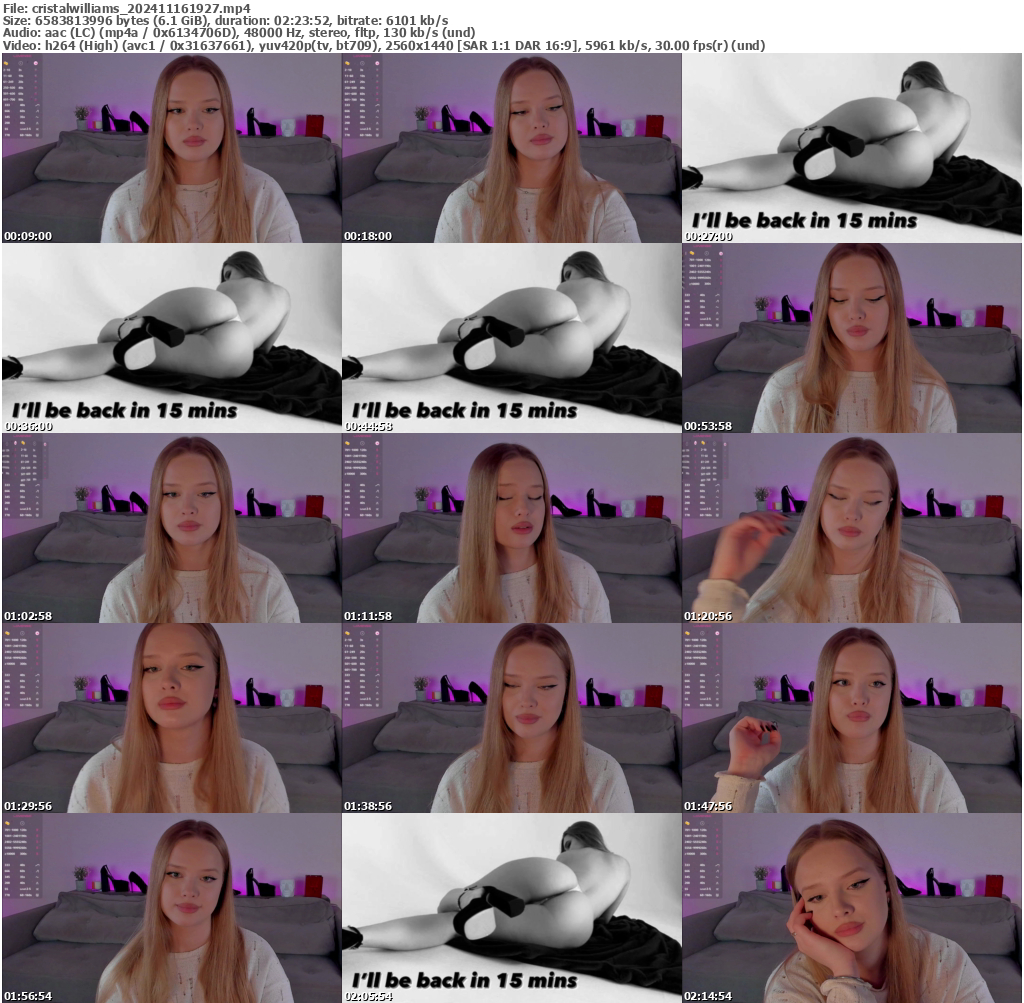 Preview thumb from cristalwilliams on 2024-11-16 @ bongacams