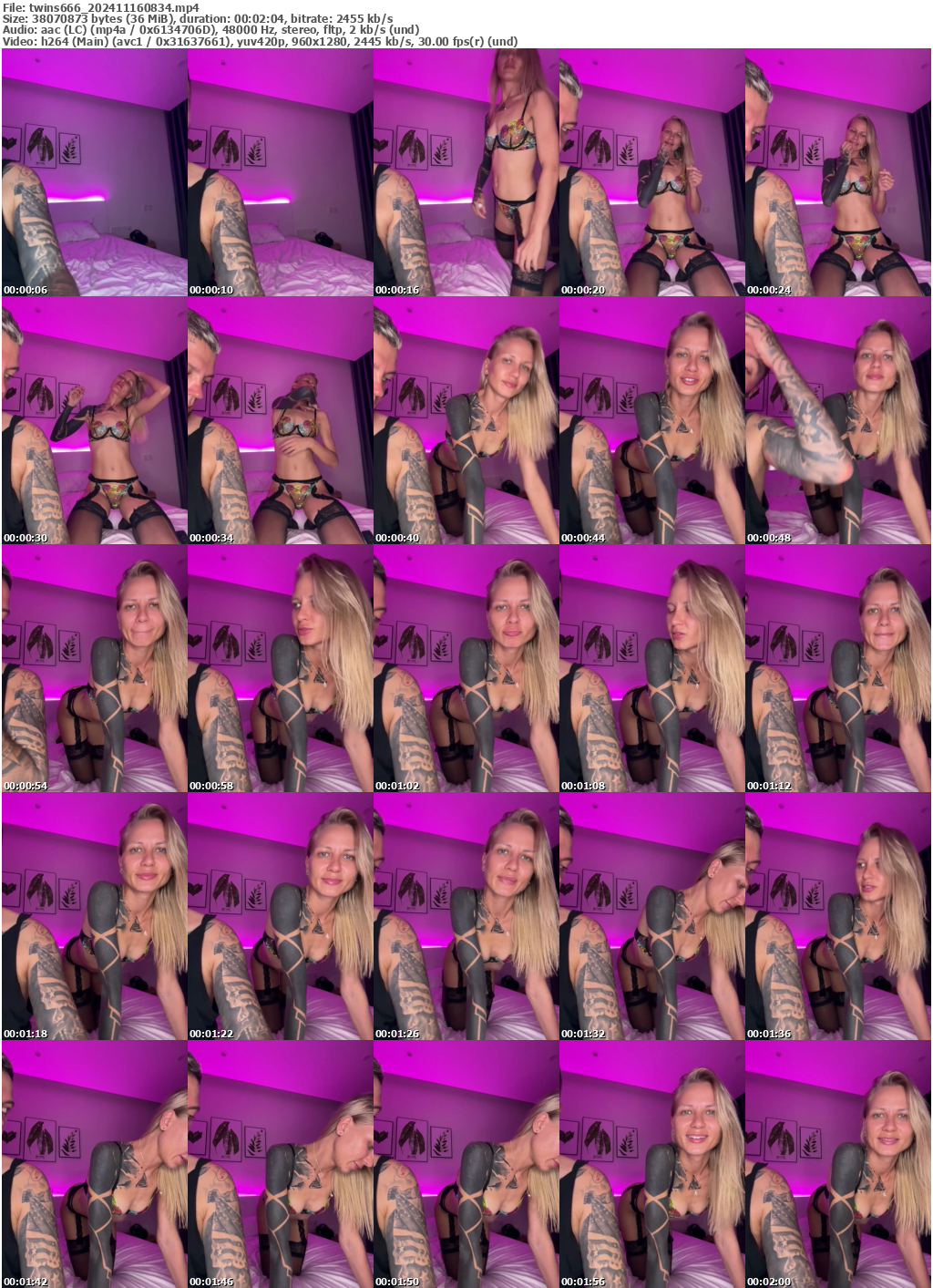 Preview thumb from twins666 on 2024-11-16 @ bongacams