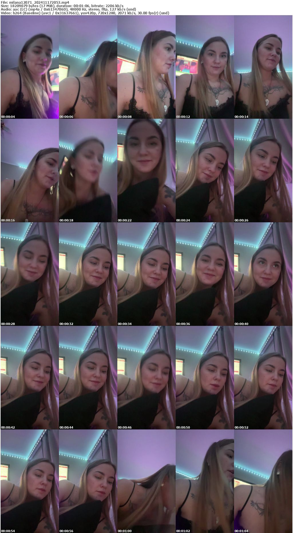 Preview thumb from milana12071 on 2024-11-17 @ bongacams