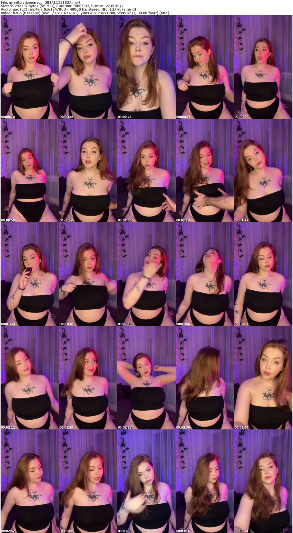 Preview thumb from infinitelydeepinyou on 2024-11-18 @ bongacams