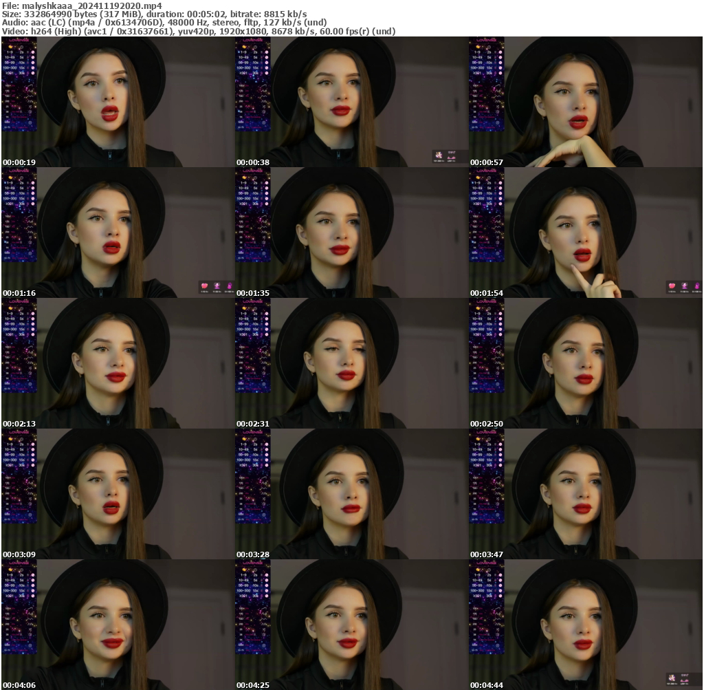 Preview thumb from malyshkaaa on 2024-11-19 @ bongacams