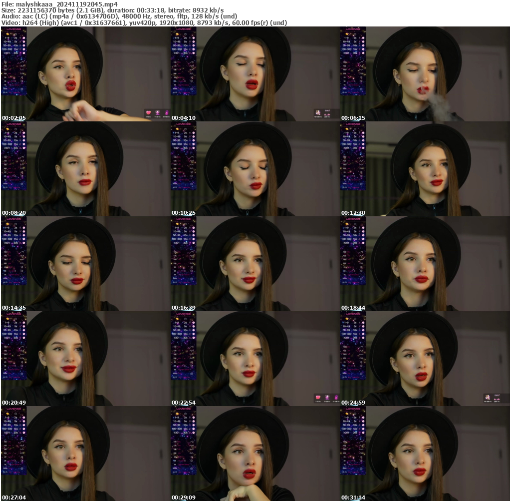 Preview thumb from malyshkaaa on 2024-11-19 @ bongacams