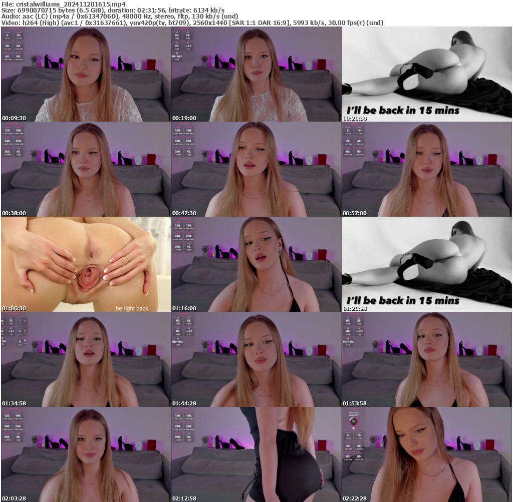 Preview thumb from cristalwilliams on 2024-11-20 @ bongacams