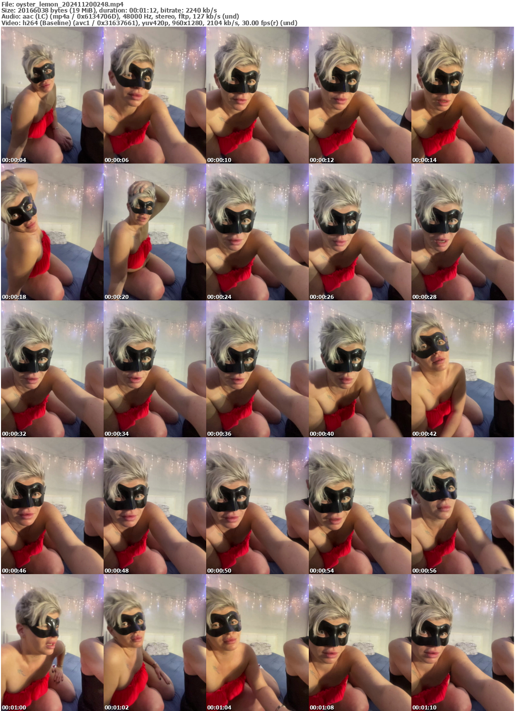 Preview thumb from oyster_lemon on 2024-11-20 @ bongacams