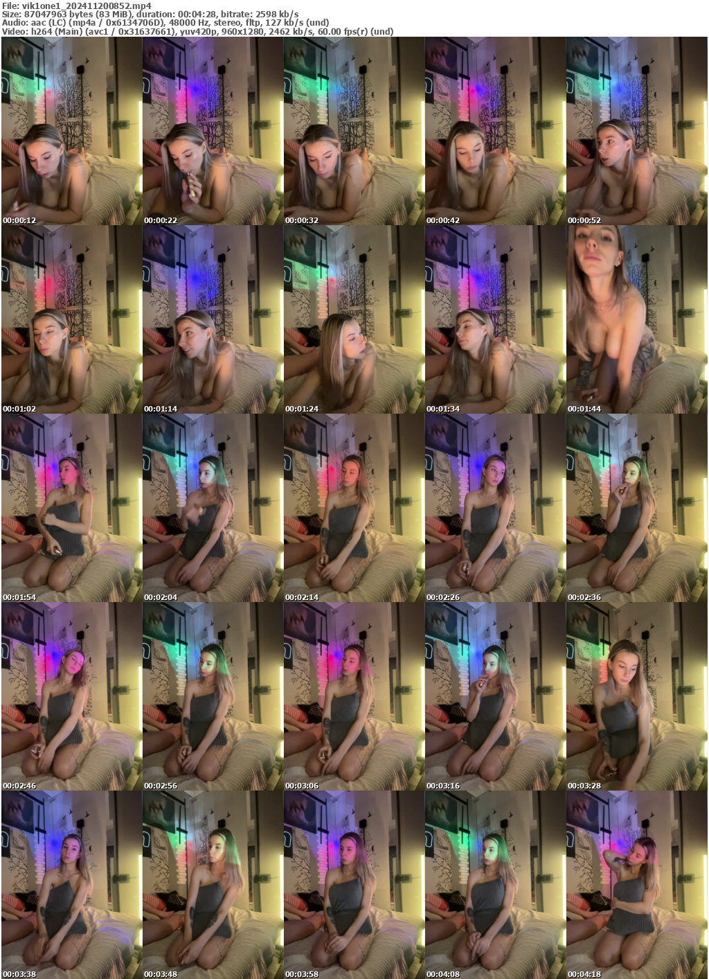 Preview thumb from vik1one1 on 2024-11-20 @ bongacams