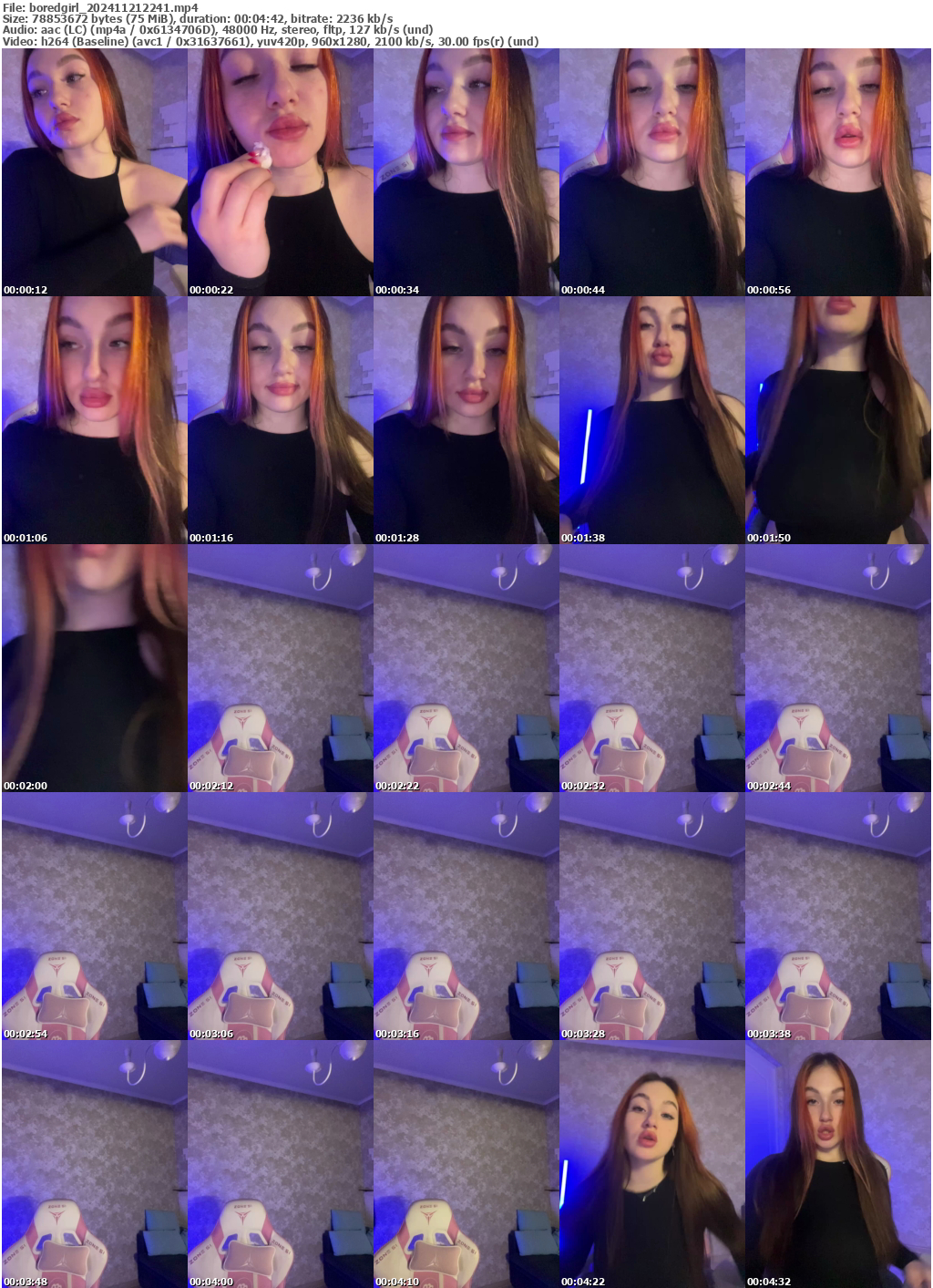 Preview thumb from boredgirl on 2024-11-21 @ bongacams