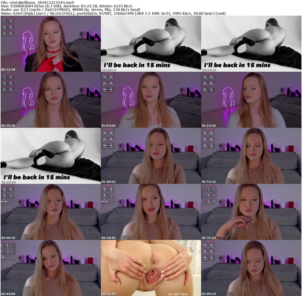 Preview thumb from cristalwilliams on 2024-11-21 @ bongacams