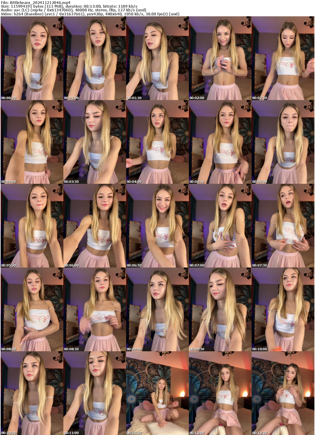 Preview thumb from ilittleheara on 2024-11-21 @ bongacams