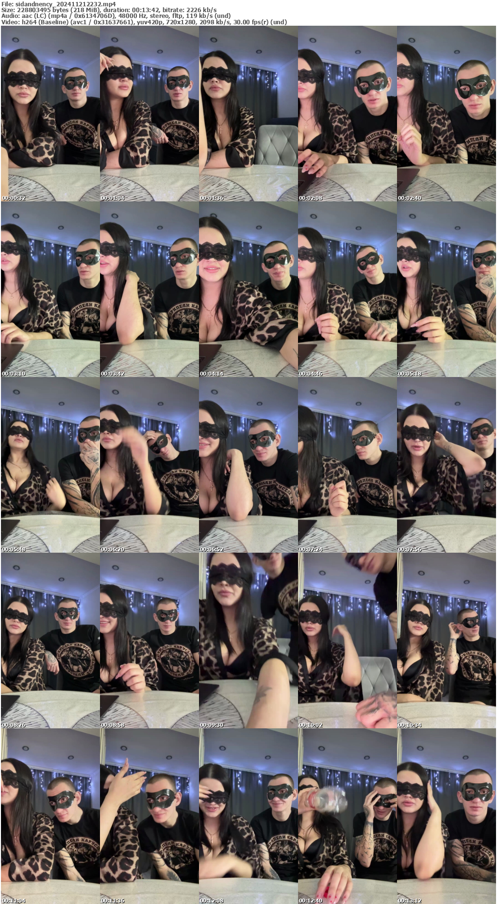 Preview thumb from sidandnency on 2024-11-21 @ bongacams