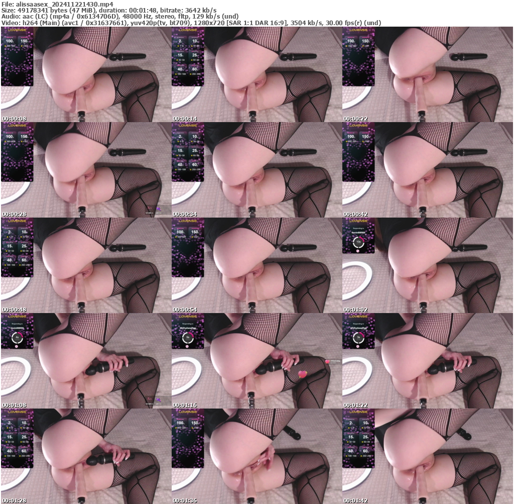 Preview thumb from alissaasex on 2024-11-22 @ bongacams