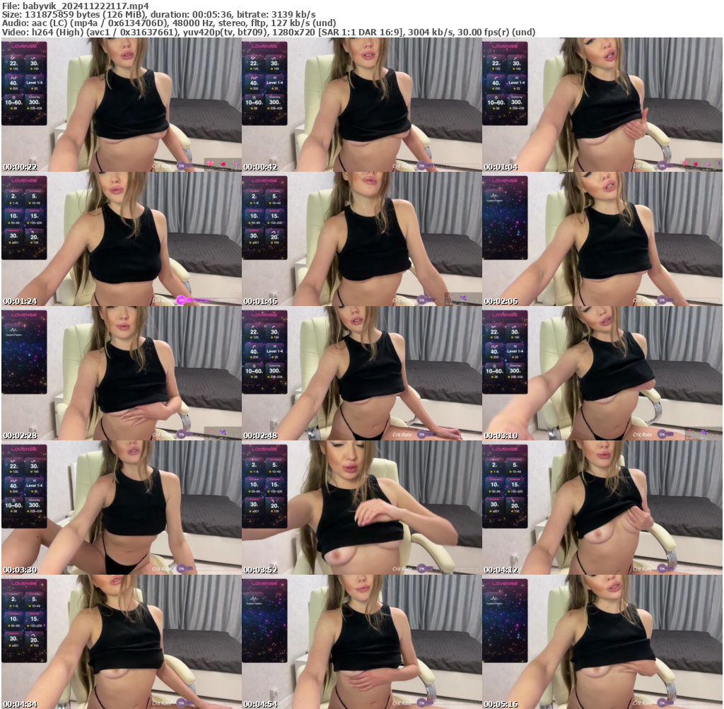 Preview thumb from babyvik on 2024-11-22 @ bongacams