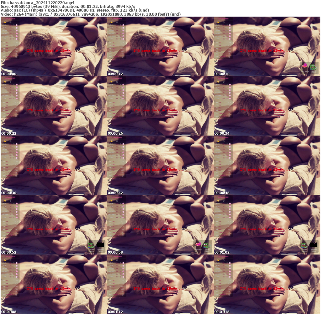 Preview thumb from kassablanca on 2024-11-22 @ bongacams