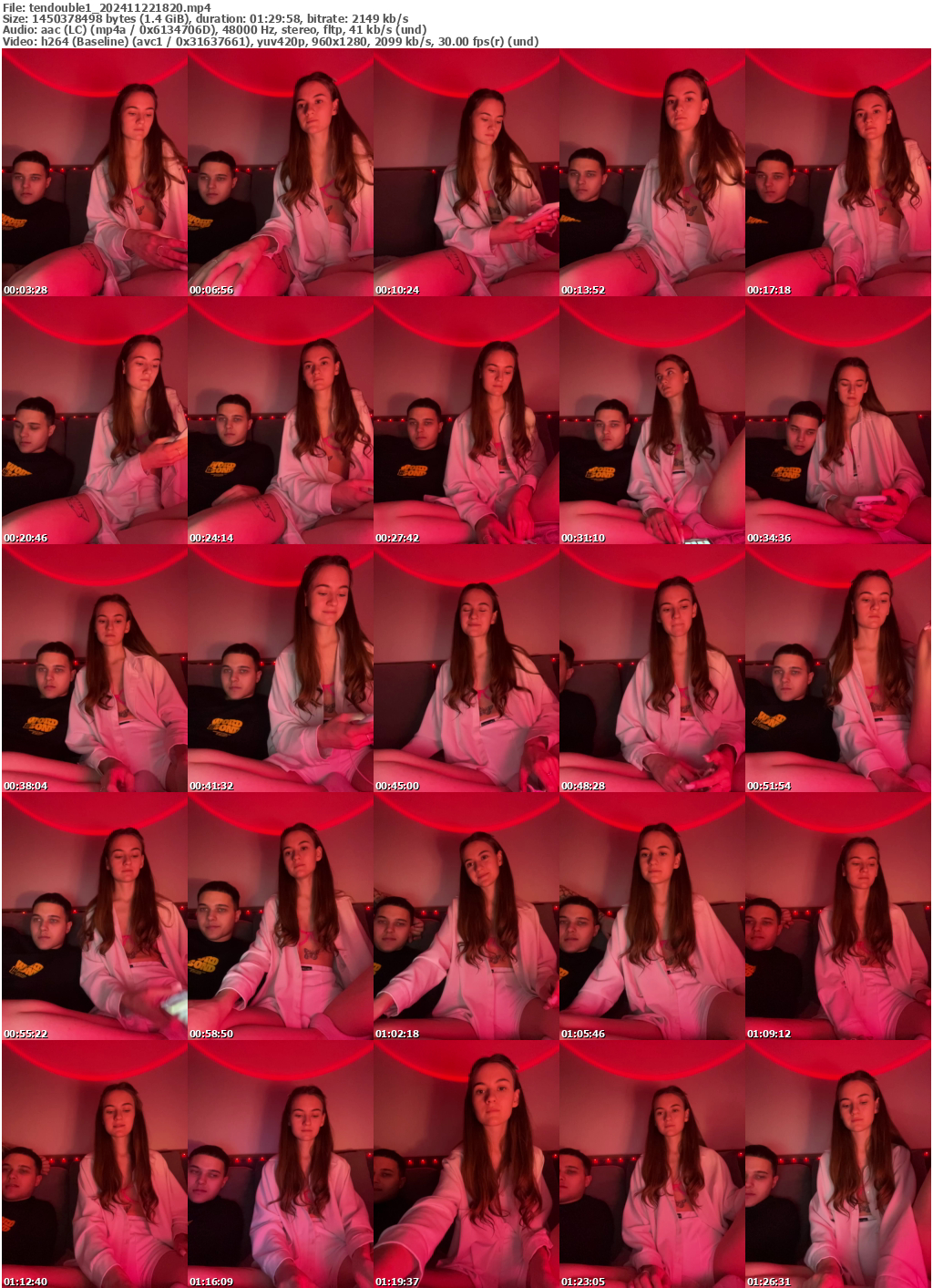 Preview thumb from tendouble1 on 2024-11-22 @ bongacams