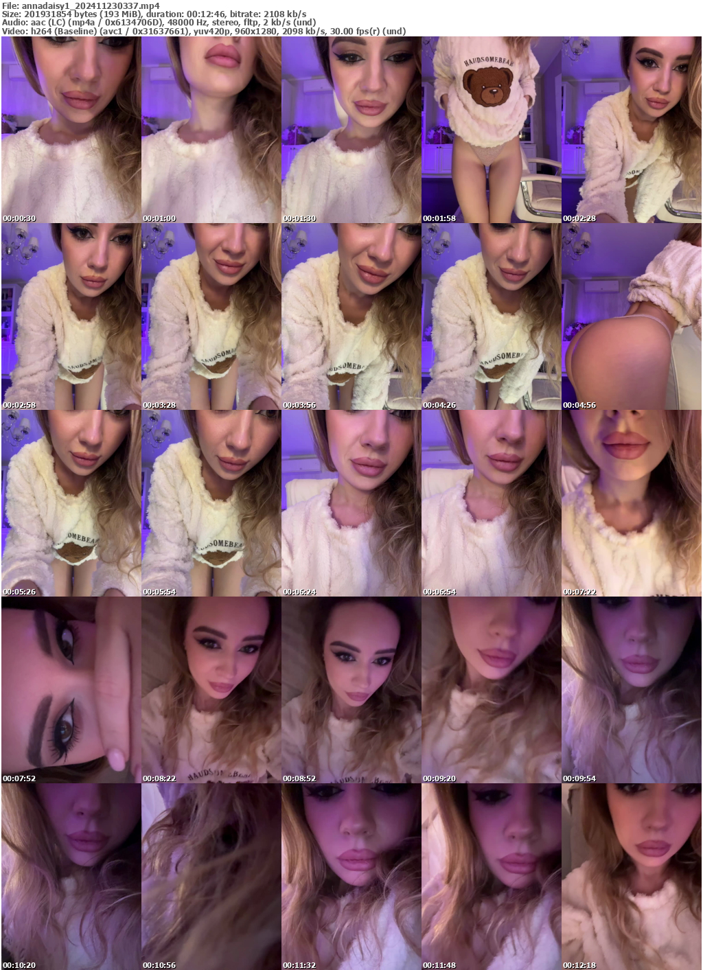 Preview thumb from annadaisy1 on 2024-11-23 @ bongacams