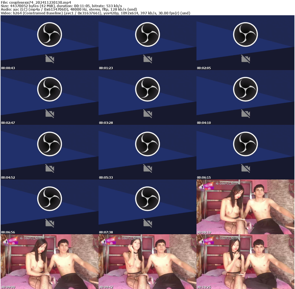 Preview thumb from couplesexx74 on 2024-11-23 @ bongacams