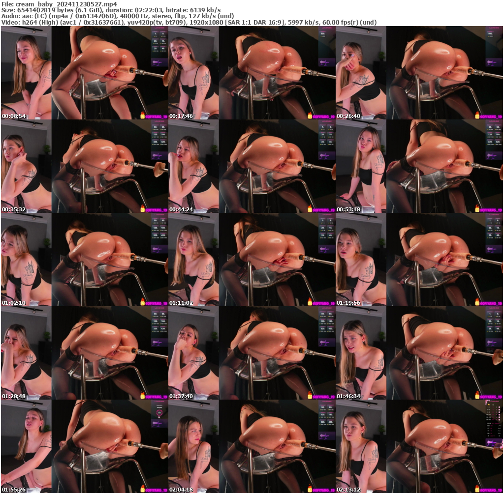 Preview thumb from cream_baby on 2024-11-23 @ bongacams