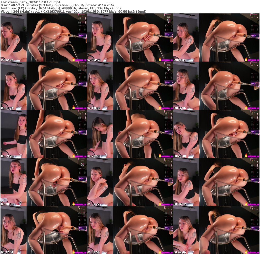 Preview thumb from cream_baby on 2024-11-23 @ bongacams