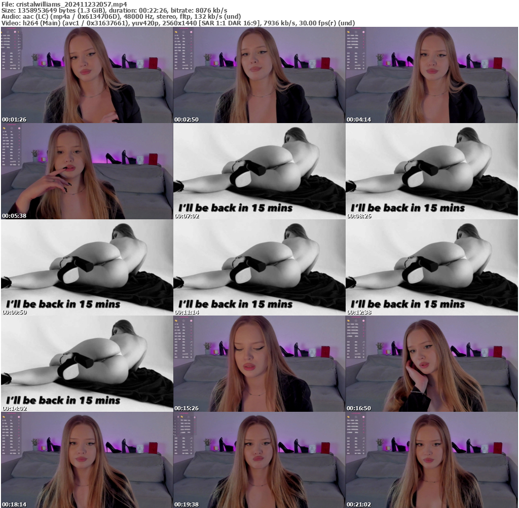 Preview thumb from cristalwilliams on 2024-11-23 @ bongacams