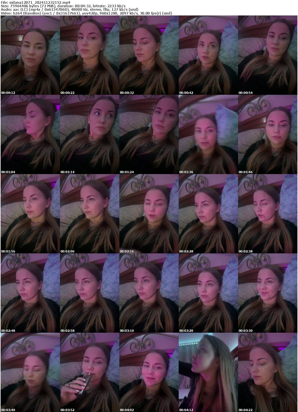 Preview thumb from milana12071 on 2024-11-23 @ bongacams