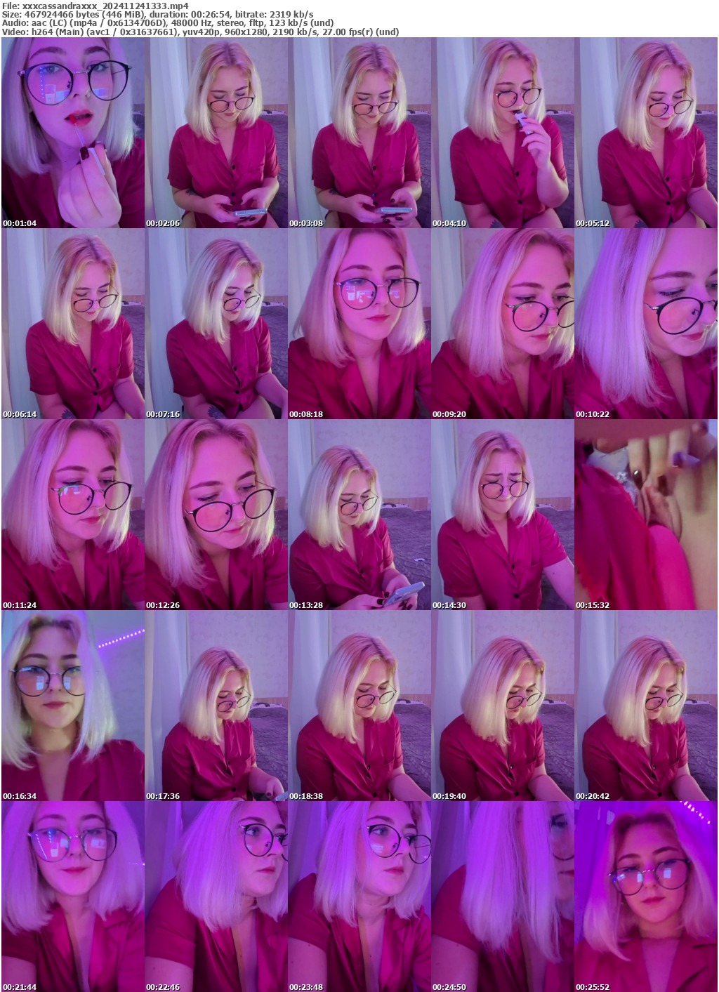 Preview thumb from xxxcassandraxxx on 2024-11-24 @ bongacams