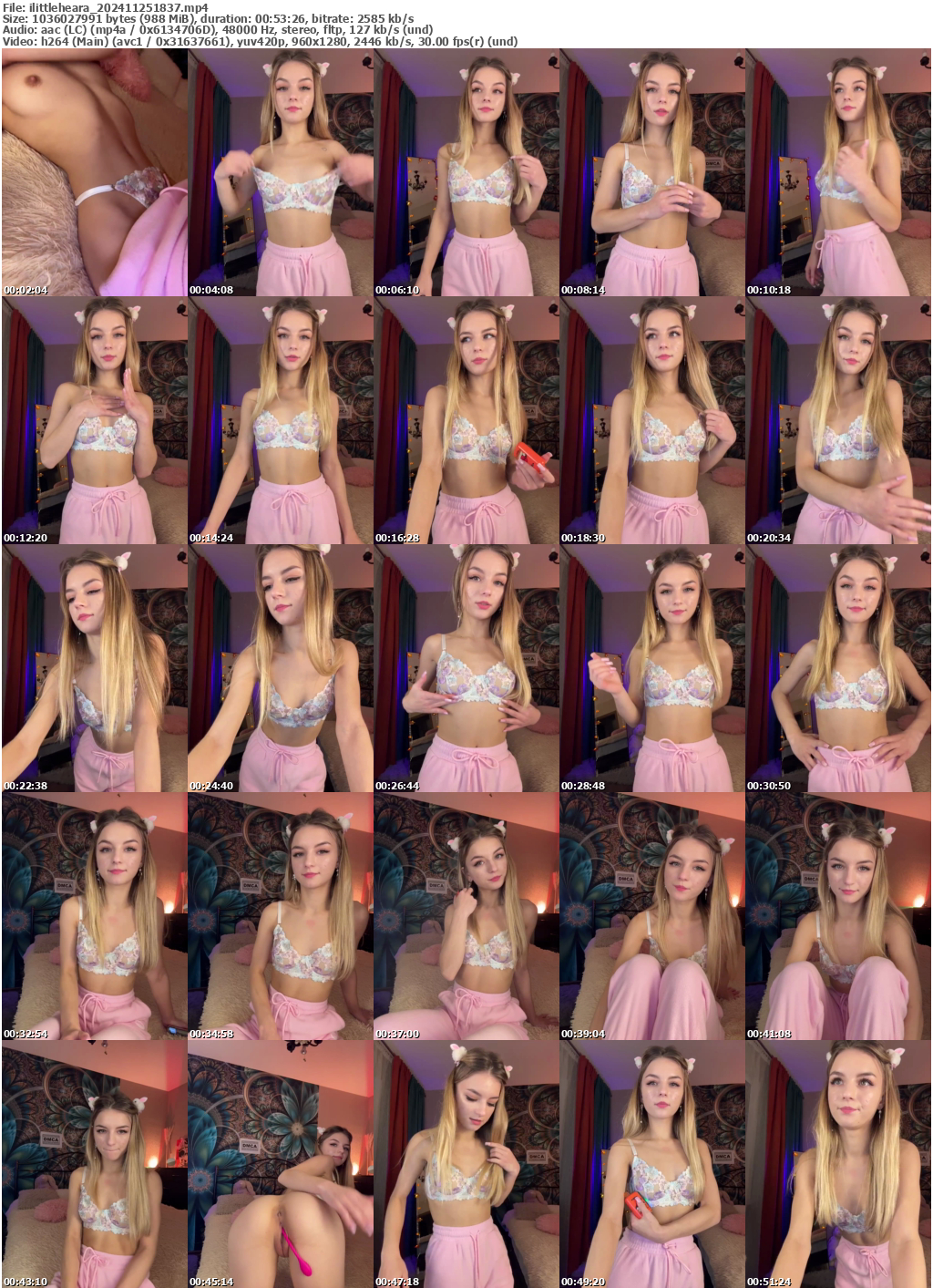 Preview thumb from ilittleheara on 2024-11-25 @ bongacams