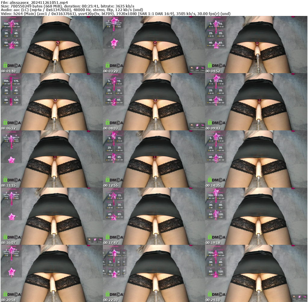 Preview thumb from alissaasex on 2024-11-26 @ bongacams