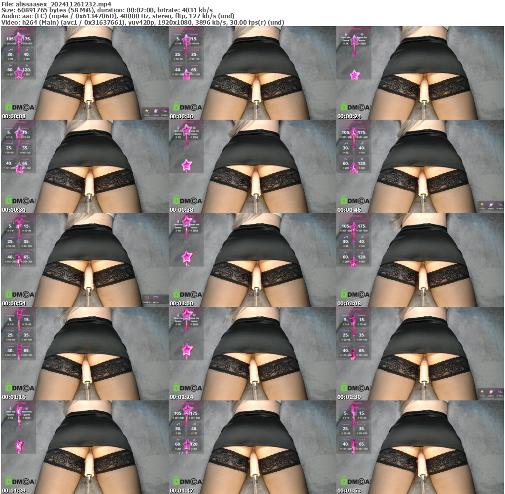 Preview thumb from alissaasex on 2024-11-26 @ bongacams