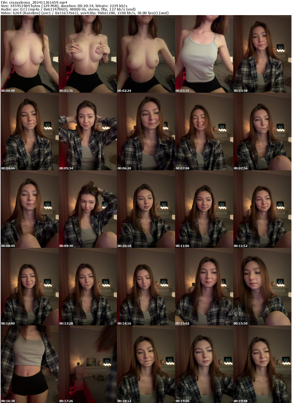 Preview thumb from crazyaleona on 2024-11-26 @ bongacams