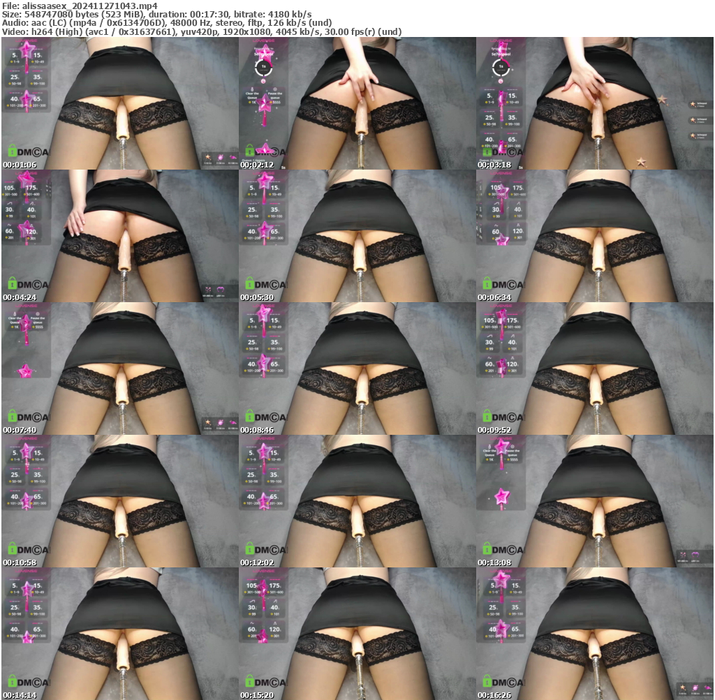 Preview thumb from alissaasex on 2024-11-27 @ bongacams