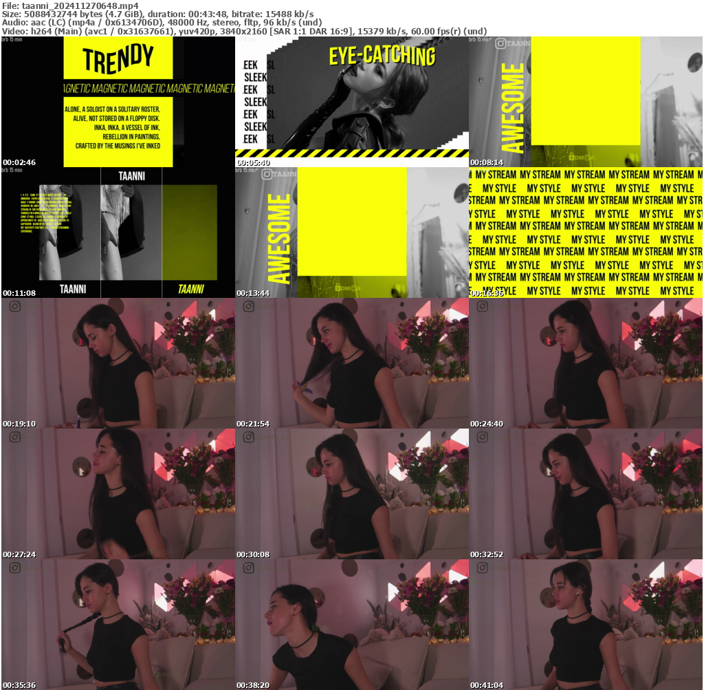 Preview thumb from taanni on 2024-11-27 @ bongacams