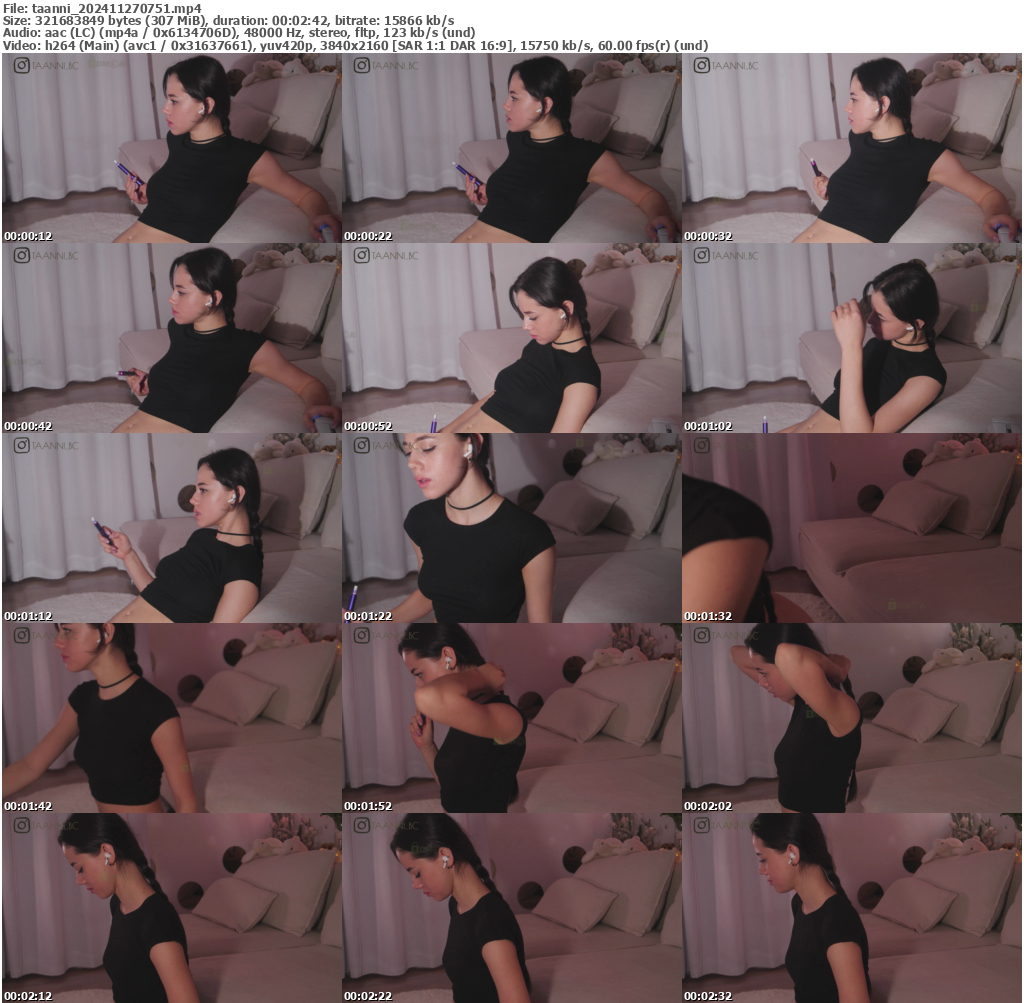 Preview thumb from taanni on 2024-11-27 @ bongacams