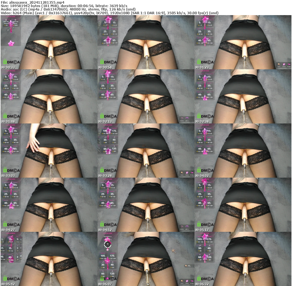 Preview thumb from alissaasex on 2024-11-28 @ bongacams