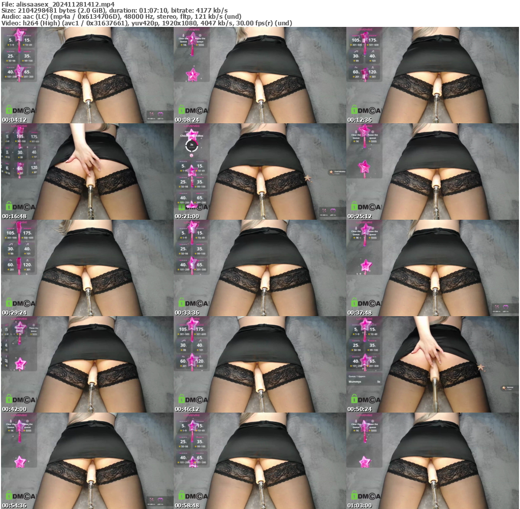 Preview thumb from alissaasex on 2024-11-28 @ bongacams