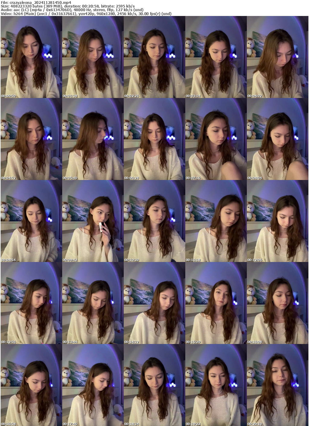 Preview thumb from crazyaleona on 2024-11-28 @ bongacams