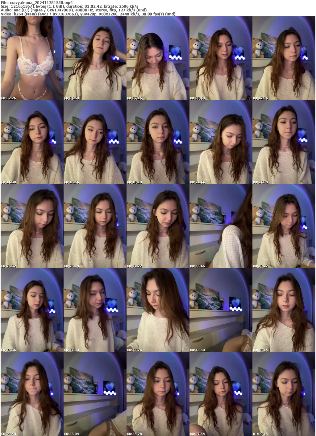 Preview thumb from crazyaleona on 2024-11-28 @ bongacams