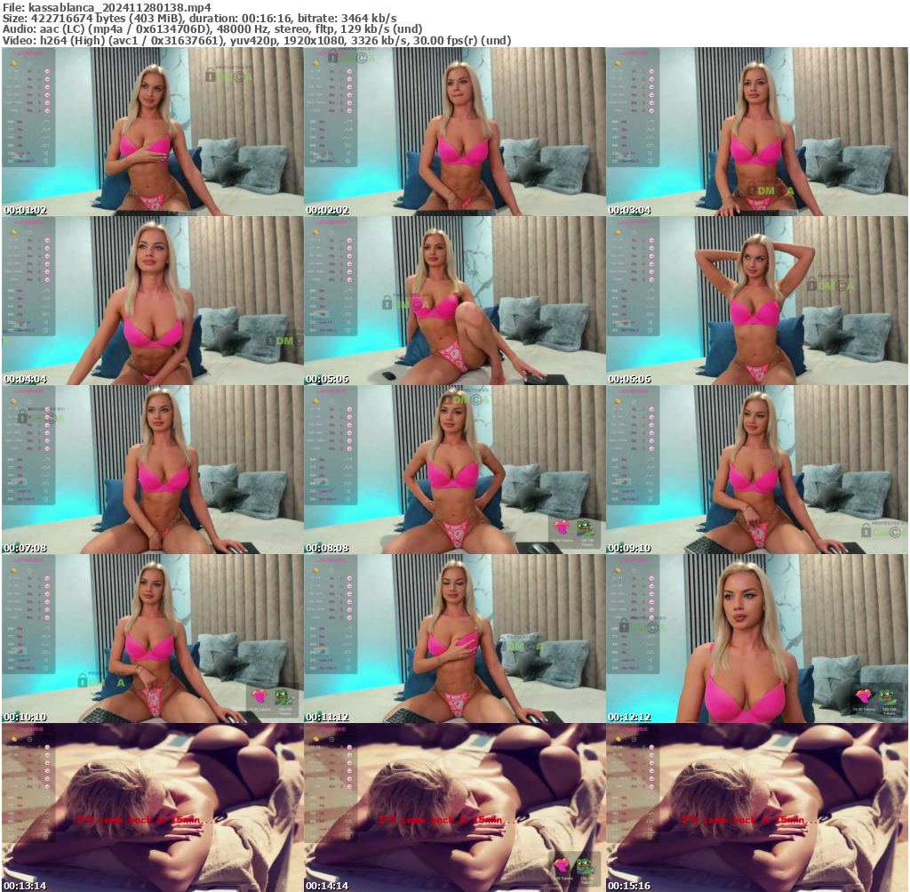 Preview thumb from kassablanca on 2024-11-28 @ bongacams