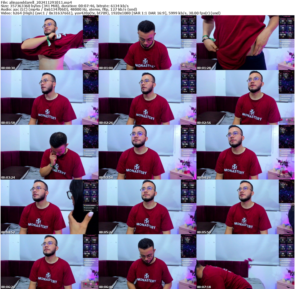 Preview thumb from alinaanddarell on 2024-11-29 @ bongacams