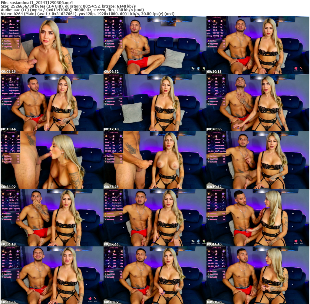 Preview thumb from susiandmat1 on 2024-11-29 @ bongacams