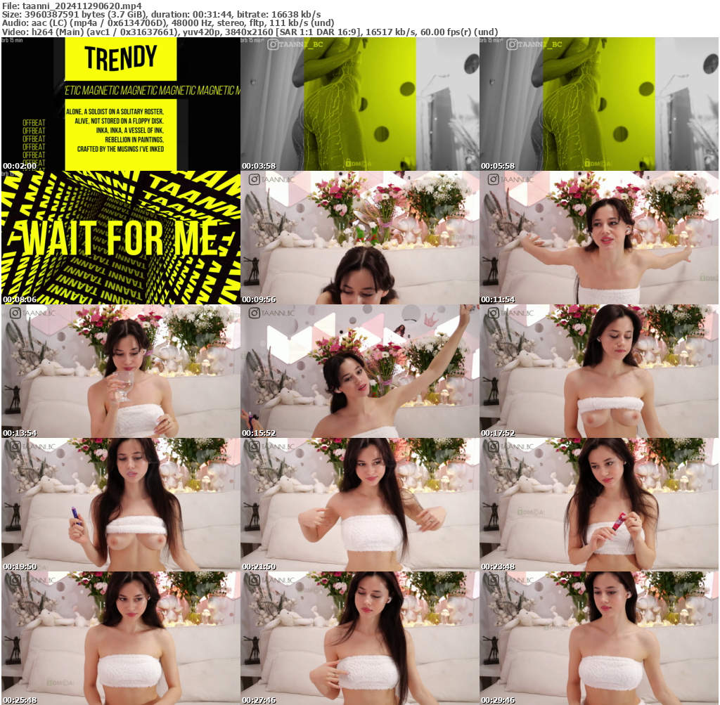Preview thumb from taanni on 2024-11-29 @ bongacams