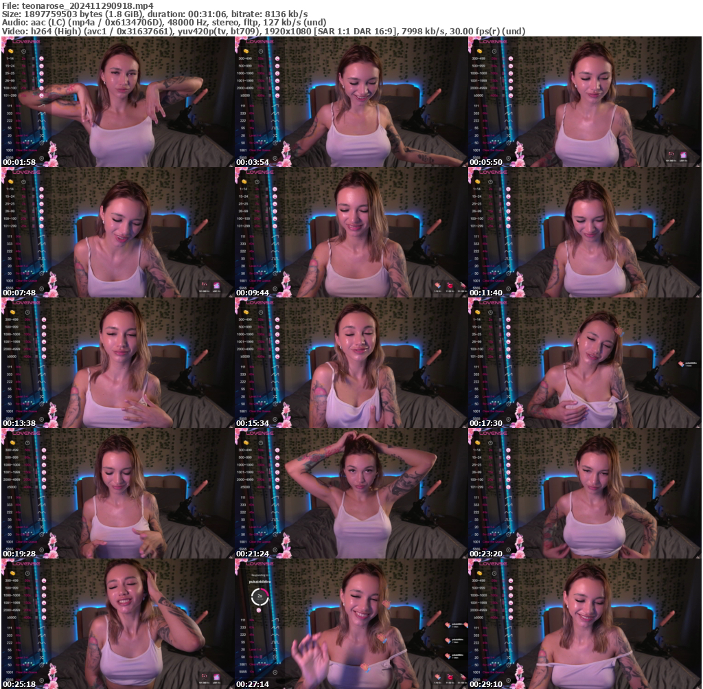 Preview thumb from teonarose on 2024-11-29 @ bongacams